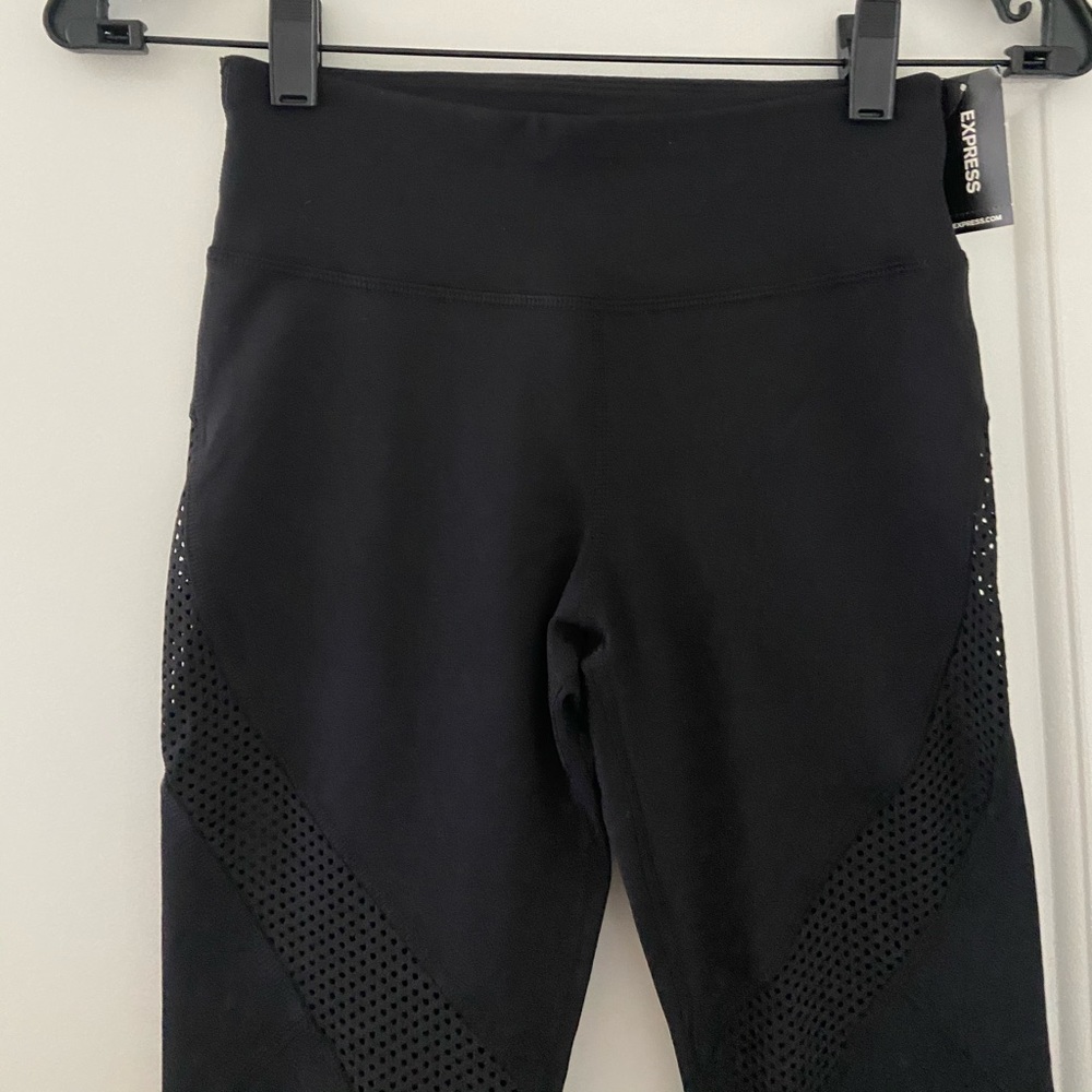 Express women’s black mesh workout leggings pants - Picture 4 of 10